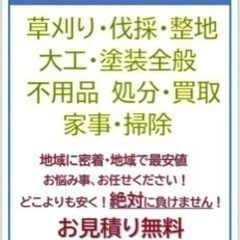 草刈り、伐採、土地の整地や不用品処分でお困りの方！！ − 兵庫県
