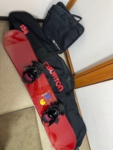 スノーボード3点セット　板、ビンディング、Burtonケース