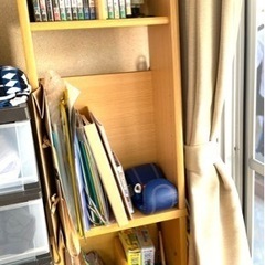 【4点付】ワイドデスク✖️本棚(2つ)✖️サイドボックス✖️イスの画像