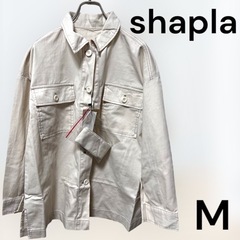 ★美品★【Shapla】ウエストベルト付きスプリングコート　Mサイズの画像
