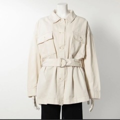 ★美品★【Shapla】ウエストベルト付きスプリングコート　Mサイズ