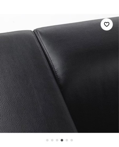 IKEA  イケア　ソファ　klippan　クリッパン 合皮　黒　モノトーン