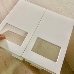ゴミ箱　ペダル式　おしゃれ　ホワイトの画像