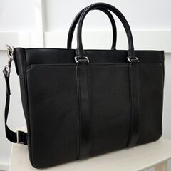お値下げ中！ COACH コーチ ビジネスバッグ F71252 レキシントン サフィアーノ メトロポリタン ブラック 革 2WAY ショルダーバッグ 西岡店の画像