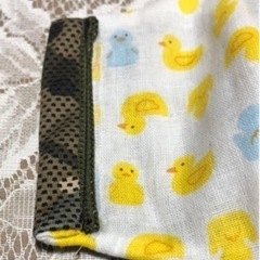 ハンドメイド　冷感素材マスク　迷彩柄の画像