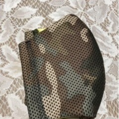 ハンドメイド　冷感素材マスク　迷彩柄の画像