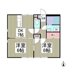 《《２DK》》🎀前橋市🎀敷金礼金無料🎀初期費用8万円パック(仲手...