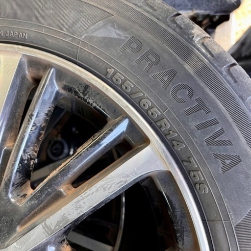 【イエローハット】PRACTIVA BP01 155/65R14 75Sタイヤ･ホイール4本セット