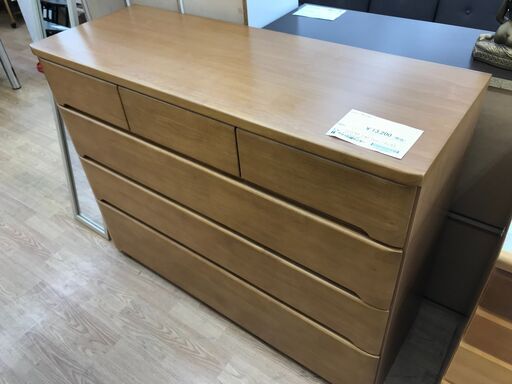 ★ジモティ割あり★ ニトリ チェスト ナチュラル H93×W120×D43 クリーニング済み KJ4293