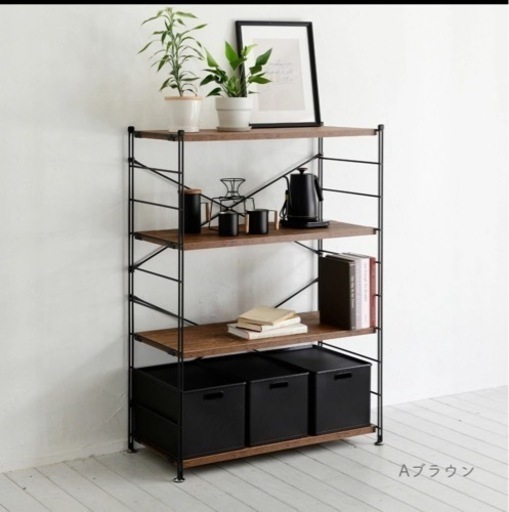 ラック木製板盤4段