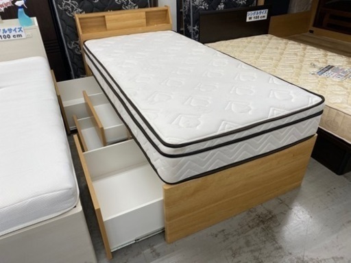 【愛品館 江戸川店 シングル】錦之堂＆NITORI（ニトリ）シングルベッド ID:153-018925-007