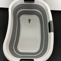 SOLPEX 折りたたみたらい  大容量 洗濯バケツ 水抜栓付 取っ手三つ付き リユース品　美品の画像