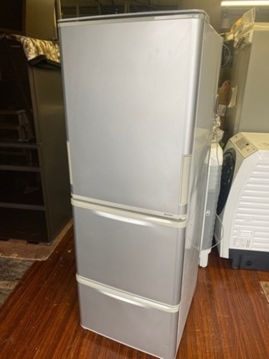 福岡市内配送無料　シャープ SHARP SJ-WA35B-S [冷蔵庫 （350L・つけかえどっちもドア） 3ドア シルバー系]