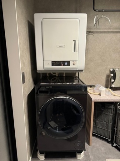 日立 乾燥機 4.0kg 2021年製 DE-N40WX スタンド付き