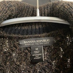 カーディガン BANANA REPUBLIC 厚手 茶 Mサイズの画像