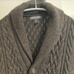 カーディガン BANANA REPUBLIC 厚手 茶 Mサイズの画像