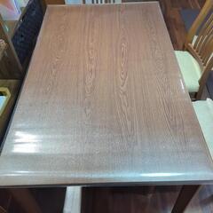 【差し上げます】　テーブル135✕80✕70　椅子✕3脚の画像