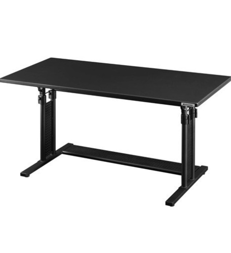 Bauhutte( バウヒュッテ ) ゲーミングデスク 昇降式 PCデスク (幅 120 × 奥行 55 高さ 59~80 cm ) ブラック BHD-1200M