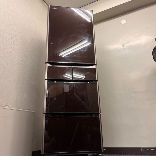 【稼動品】HITACHI ヒタチ 冷凍冷蔵庫 R-S4200E(XT)型 2015年 415L 5ドア 中古