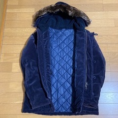 コート、子供服150、レディース、女の子、冬用、紺、の画像