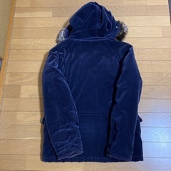 コート、子供服150、レディース、女の子、冬用、紺、の画像