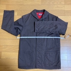 子供服150、ジャンパー、コート、春秋物、レディース、子供服、ブラウン、中古の画像