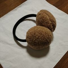 【美品】イヤーマフラー（ベージュ）の画像