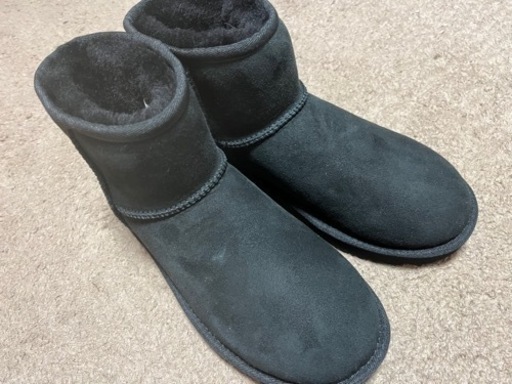UGG ムートンブーツ　24cm 23cm 黒　値下げ　