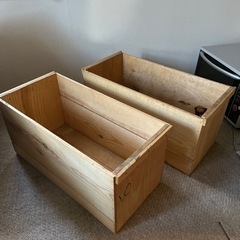 【りんご箱】【木箱】2個セット　直接引き取りのみOK