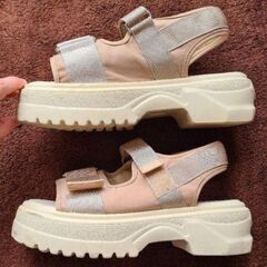 casiTA 厚底スポーツサンダル  Lサイズ  ベージュ