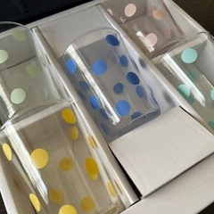 新品 ELLE エル コップ ミニ タンブラー グラス 5点 セット レトロの画像