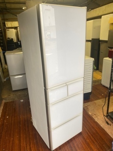 北九州市内配送無料　保証付き　日立 冷蔵庫 401L 5ドア 右開き 本体日本製 幅60.0cm 奥行66.4cm 真空チルド 新鮮ス
