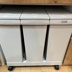横型3フ分別プッシュワゴン　60L ゴミ箱