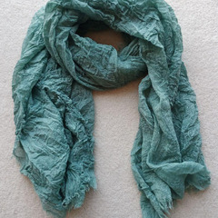 スカーフ　水色　ストール　春物夏物　日焼け防止　日除け