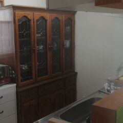 アンティーク　食器棚　
