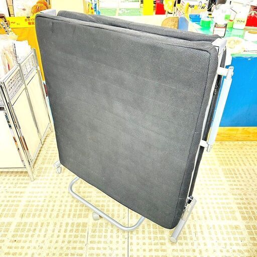 2/14【家具・家電複数購入で割引可】寝具 折りたたみベッド シングル ブラック キャスター付き