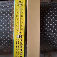 温度計木製壁掛け　未使用品