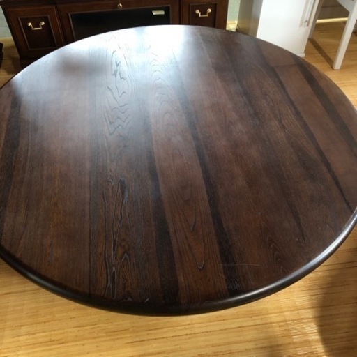 希少 良品 大型 カリモク 円卓 円形テーブル 丸座卓 1500×1500×350mm