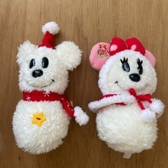 ミッキーミニー　雪だるま　25周年　ぬいぐるみ