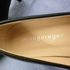 未使用品！ aquagarage ポインテッドトゥパンプス サイズ36 スムースブラック ヒール高さ6㎝ 西岡店の画像