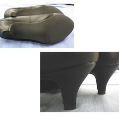 未使用品！ aquagarage ポインテッドトゥパンプス サイズ36 スムースブラック ヒール高さ6㎝ 西岡店の画像