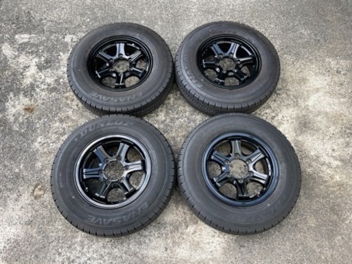 Wedsキーラー15インチ！ハイエースに良品セット！夏タイヤアルミ4本セット！中古品