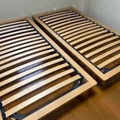 【取引中】無印良品　ベッドフレーム シングル(オーク材)