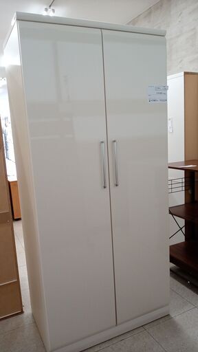 ★ジモティ割あり★  ワードロープ クリーム H190×D54×W87.5 クリーニング済み TJ3995