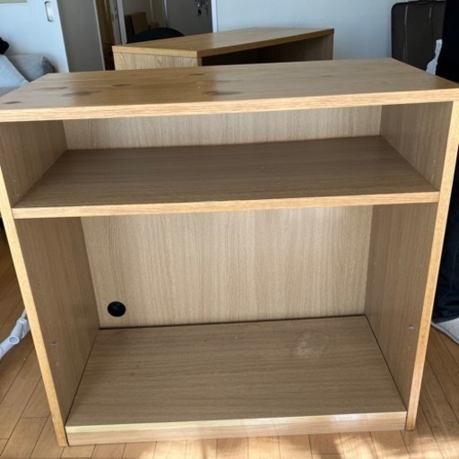 無印　木製シェルフ　オーク材