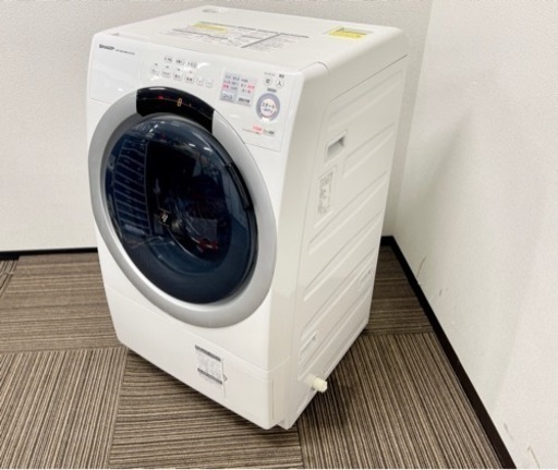 ?激安‼️17年製SHARP7.0kg/3.5kg ドラム式電気洗濯乾燥機 ES-S7A-WL?N718