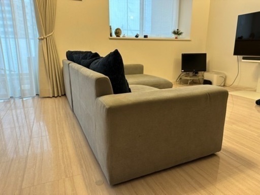 【決まりました】ソファ グレー ３人がけ（取引予定は３月末）