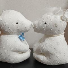 イノシシのぬいぐるみ　セットで。