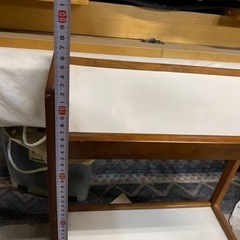 木製　キッチンワゴン　キャスター付きの画像