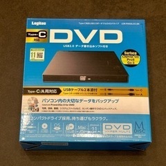 【未使用】Type-Cケーブル付 USB2.0ポータブルDVDド...
